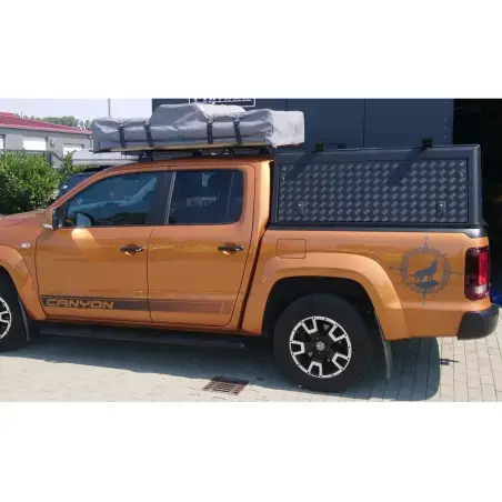 Hardtop Explorer noir strié Volkswagen Amarok 2010-2022 double cabine Alu-Cab